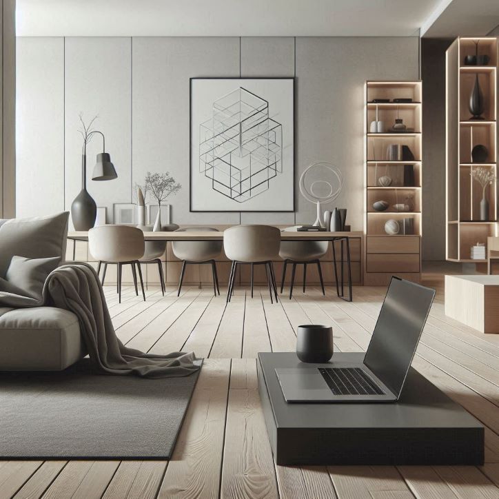 modern living space sleek design